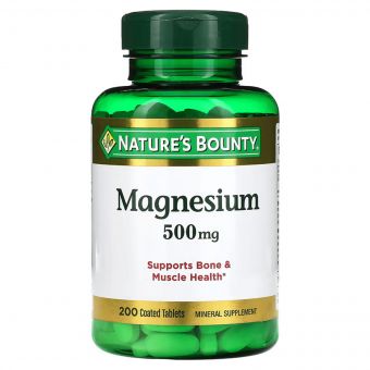 Магний, 500 мг, Magnesium, Nature's Bounty, 200 таблеток