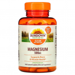 Магний, 500 мг, Magnesium, Sundown Naturals, 180 каплет