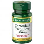 Хром Пиколинат Мега, 800 мкг, Chromium Picolinate Mega, Nature's Bounty, 50 таблеток