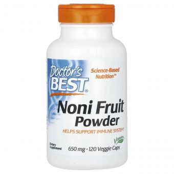 Ноні у порошку, 1300 мг, Noni Fruit Powder, Doctor's Best, 120 вегетаріанських капсул