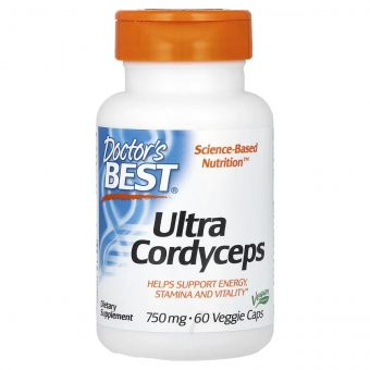 Кордіцепс, 750 мг, Ultra Cordyceps, Doctor's Best, 60 вегетаріанських капсул