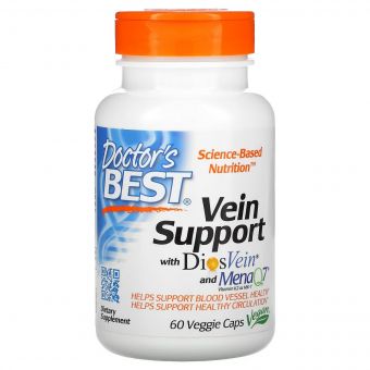 Підтримка вен, Vein Support with DiosVein and MenaQ7, Doctor's Best, 60 вегетаріанських капсул