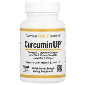 Комплекс для рухливості та комфорту суглобів, CurcuminUP, California Gold Nutrition, 30 желатинових капсул