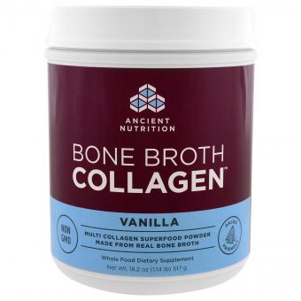 Колаген з Кісткового Бульйону, Ваніль, Dr. Axe/Ancient Nutrition, Collagen, 517 гр