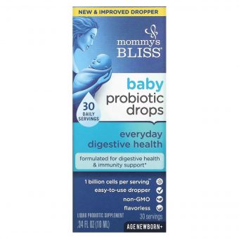 Пробіотики в краплях для новонароджених та старших, Baby Probiotic Drops, Mommy's Bliss, 10 мл