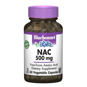 NAC (N-Ацетил-L-Цистеїн) 500мг, Bluebonnet Nutrition, 30 гелевих капсул
