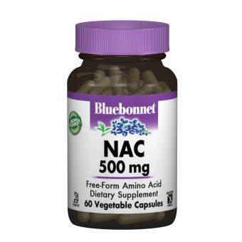 NAC (N-Ацетил-L-Цистеїн) 500мг, Bluebonnet Nutrition, 60 гелевих капсул