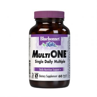 Мультивiтамiни з залiзом, MultiONE, Bluebonnet Nutrition, 60 вегетаріанських капсул