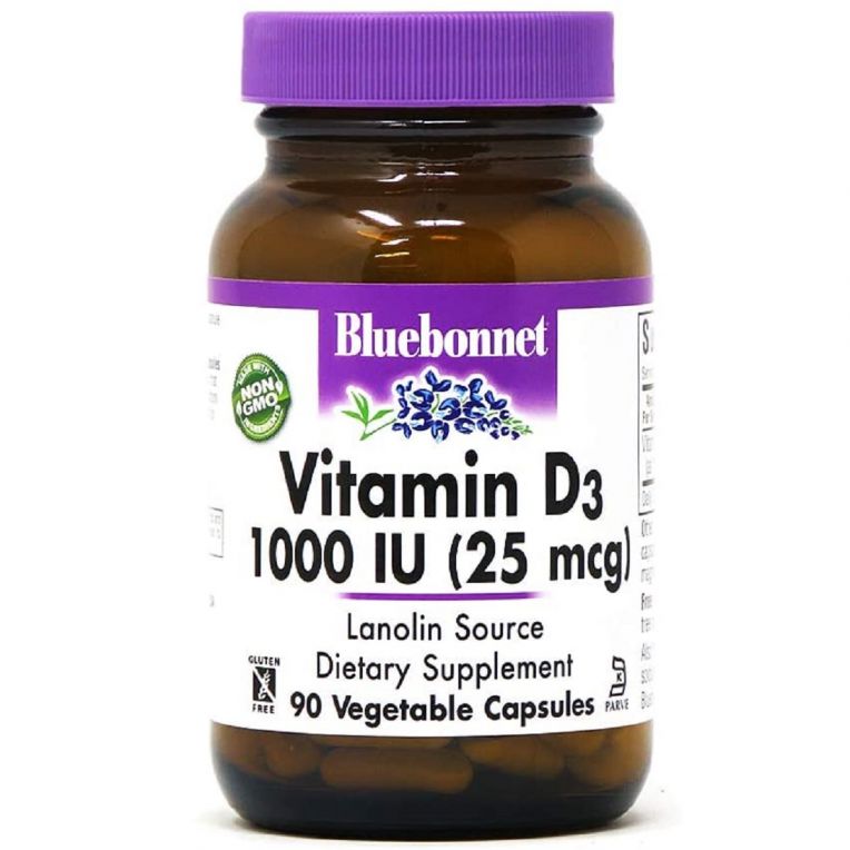 Вiтамiн D3 1000IU, Bluebonnet Nutrition, 90 вегетаріанських капсул