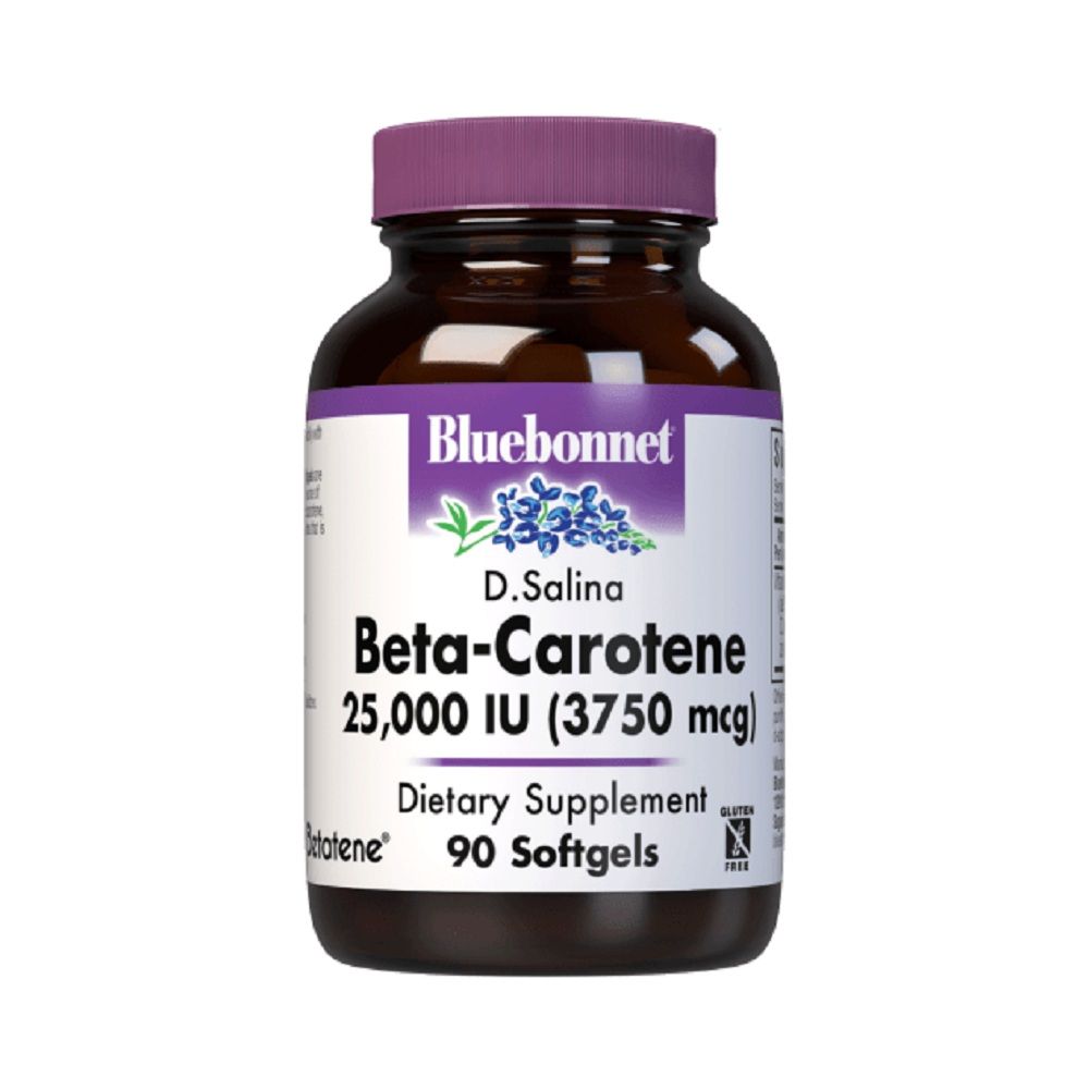 Натуральний бета-каротин, Bluebonnet Nutrition, Beta Carotene 25,000МЕ, 90 гелевих капсул