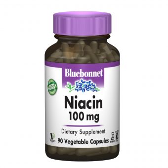 Нiaцин (В3) 100 мг, Bluebonnet Nutrition, 90 вегетаріанських капсул