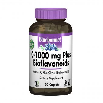 С-1000 + Бiофлавоноїди, Bluebonnet Nutrition, 90 капсул