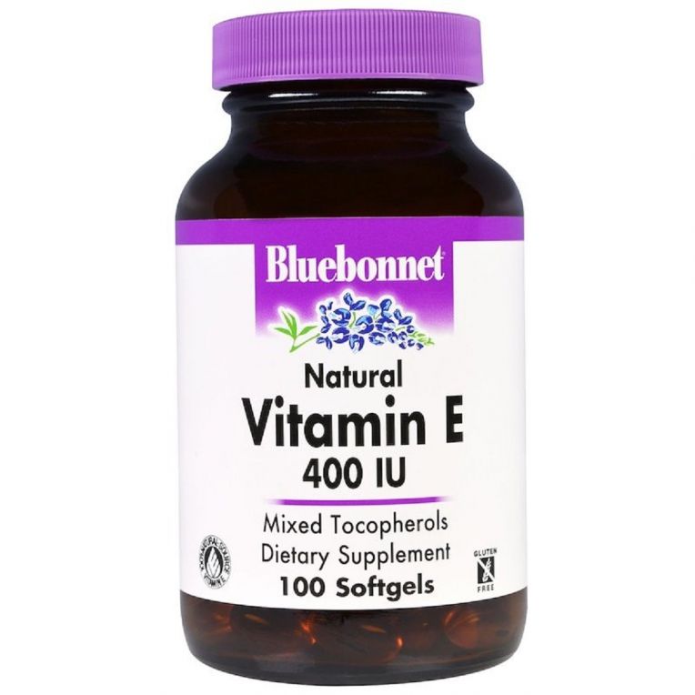 Вітамін E 400 МО, Vitamin E, Bluebonnet Nutrition, 100 желатинових капсул