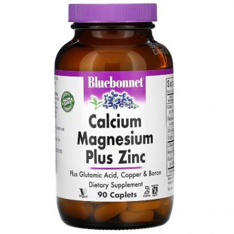 Кальцій Магній + Цинк, Bluebonnet Nutrition, 90 капсул