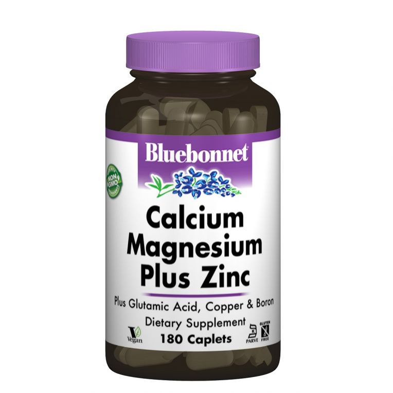 Кальцій Магній + Цинк, Bluebonnet Nutrition, 180 капсул