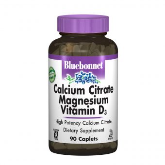 Цитрат Кальцію, Магній + Вітамін D3, Bluebonnet Nutrition, 90 капсул
