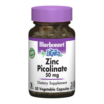 Цинк Піколинат 50мг, Bluebonnet Nutrition, 50 вегетаріанських капсул