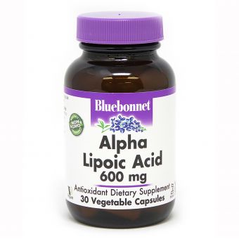 Альфа-Ліпоєва Кислота 600 мг, Bluebonnet Nutrition, 30 рослинних капсул