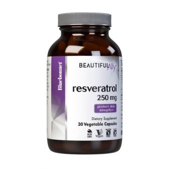 Ресвератрол 250 мг, Beautiful Ally, Bluebonnet Nutrition, Resveratrol 250 Мg, 30 рослинних капсул