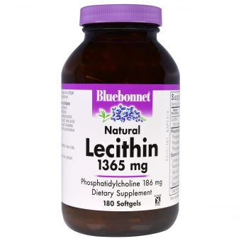 Натуральний Лецитин 1365мг, Bluebonnet Nutrition, 180 желатинових капсул