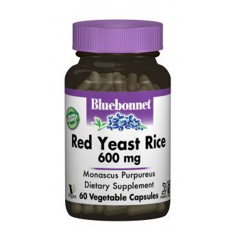 Червоний Дріжджовий Рис 600мг, Bluebonnet Nutrition, 60 гелевих капсул