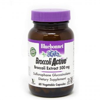 Екстракт Брокколі 500 мг, Broccoli Active, Bluebonnet Nutrition, 60 вегетаріанських капсул