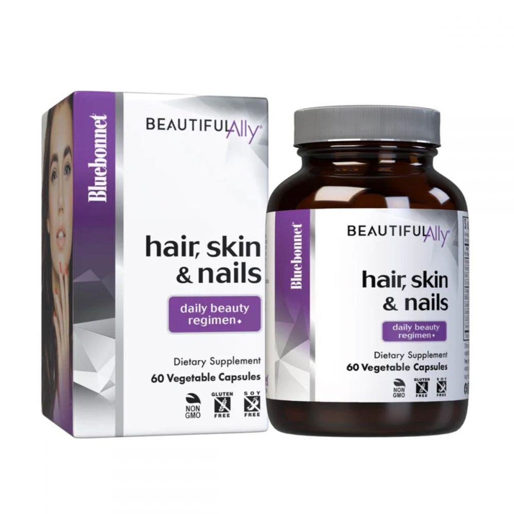 Комплекс для волосся, шкіри і нігтів, Beautiful Ally, Bluebonnet Nutrition, Hair, Skin & Nails, 60 капсул