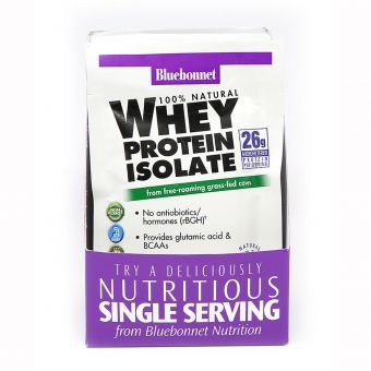 Ізолят сироваткового білку, Мікс Ягід, Whey Protein Isolate, Bluebonnet Nutrition, 8 пакетиків