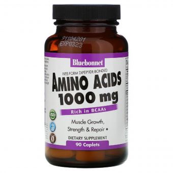 Комплекс Амінокислот 1000 мг, Amino Acid, Bluebonnet Nutrition, 90 капсул