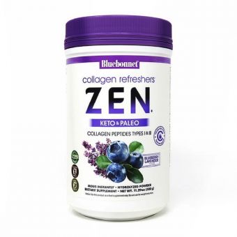 Колаген, спокій і гармонія, смак чорниці і лаванди, Collagen Refreshers ZEN Type I & III, Bluebonnet Nutrition, порошок 320 гр
