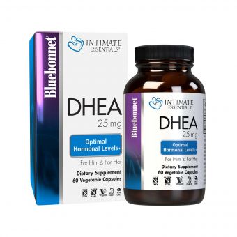 Дегідроепіандростерон, 25 мг, Intimate Essenitals, DHEA, Bluebonnet Nutrition, 60 вегетаріанських капсул