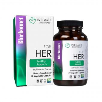 Комплекс для Неї, підтримка фертильності, Intimate Essenitals For Her Fertility Support Multivitamins, Bluebonnet Nutrition, 60 вегетаріанських капсул