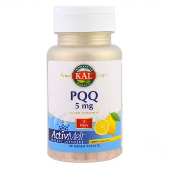 Пірролохінолінхінон PQQ, 5 мг, Смак Лимону, KAL, 60 міні таблеток
