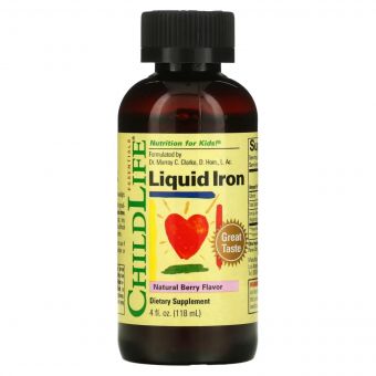 Рідке залізо для дітей, смак ягід Liquid Iron, ChildLife, 118 мл