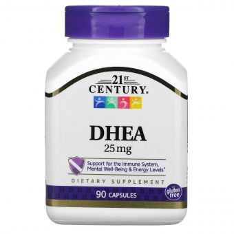 Дегідроепіандростерон, 25 мг, DHEA, 21st Century, 90 капсул