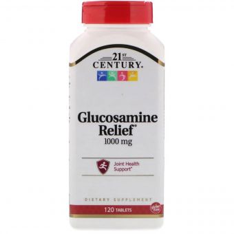 Глюкозамін, 1000 мг, Glucosamine Relief, 21st Century, 120 таблеток