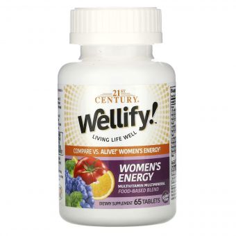 Мультивітаміни для Жінок, Wellify, Women&apos;s Energy, 21st Century, 65 таблеток