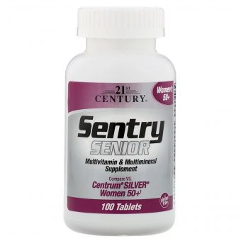 Мультивітаміни і Мультімінерали для Жінок 50+, Sentry Senior, 21st Century, 100 таблеток
