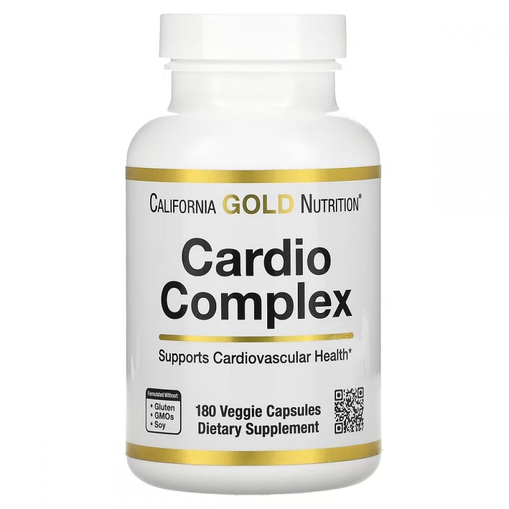 Кардіо-комплекс, Cardio Complex, California Gold Nutrition, 180 вегетаріанських капсул