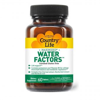 Баланс рідини, Water Factors, Country Life, 60 таблеток