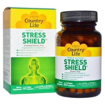 Антистресовий Енергетичний Комплекс, Stress Shield, Country Life, 60 вегетаріанських капсул