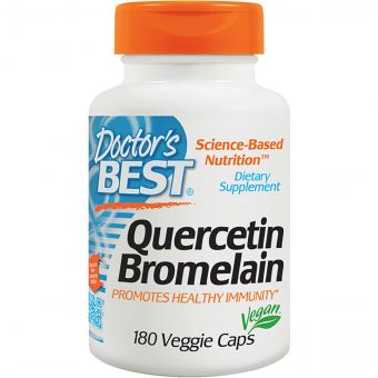 Кверцетин і Бромелайн, Quercetin Bromelain, Doctor&apos;s Best, 180 капсул