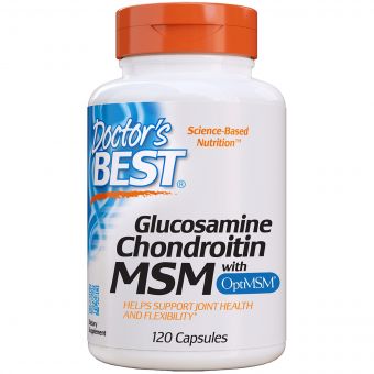 Глюкозамін & Хондроїтин & МСМ, OptiMSM, Doctor&apos;s Best, 120 капсул