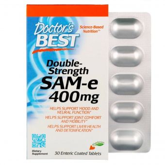 SAM-e (S-Аденозілметіонін) 400мг, Doctor&apos;s Best, 30 таблеток