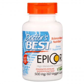Захист Імунітету, Doctor&apos;s Best, Epicor, 500 мг, 60 вегетаріанських капсул
