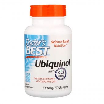 Убіхінол, Ubiquinol with Kaneka, Doctor&apos;s Best, 100 мг, 60 желатинових капсул