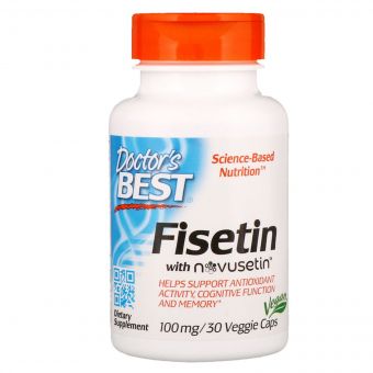 Підтримка Мозку, Fisetin with Novusetin, Doctor&apos;s Best, 100 мг, 30 капсул