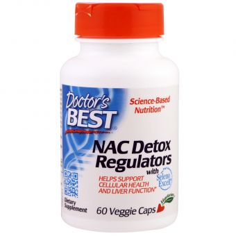 NAC (N-Ацетил-L-Цистеїн) Детоксичні Регулятори, Seleno Excell, Doctor&apos;s Best, 60 гелевих капсул