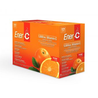 Вітамінний Напій для Підвищення Імунітету, Смак Апельсину, Vitamin C, Ener-C, 30 пакетиків