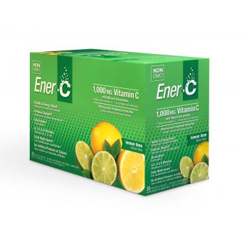 Вітамінний Напій для Підвищення Імунітету, Смак Лимону та Лайму, Vitamin C, Ener-C, 30 пакетиків